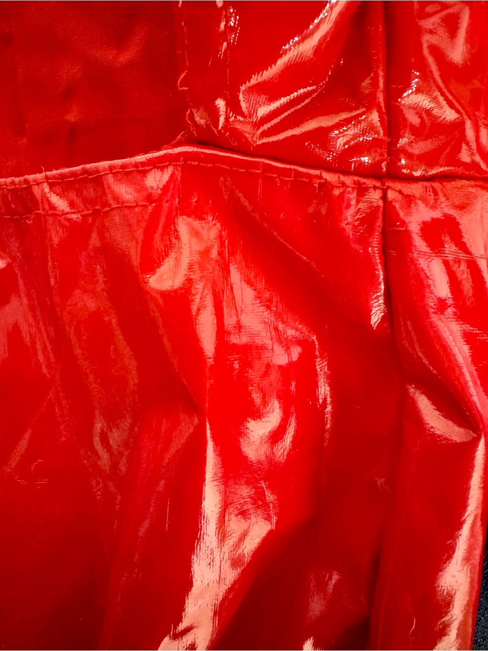 PrettyLittleThing Red Backless High Shine Vinyl Jumpsuit US 8 NWT Halloween - Picture 8 of 14